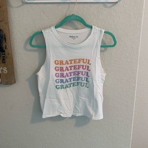 💪🏻👚 Rebellious One Grateful Tank White Medium